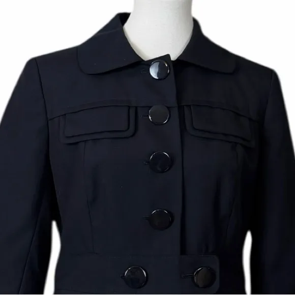 Ann Taylor Blazer Black Tailored Button Front 3/4 Sleeves Jacket Women’s Size 10 - Image 7