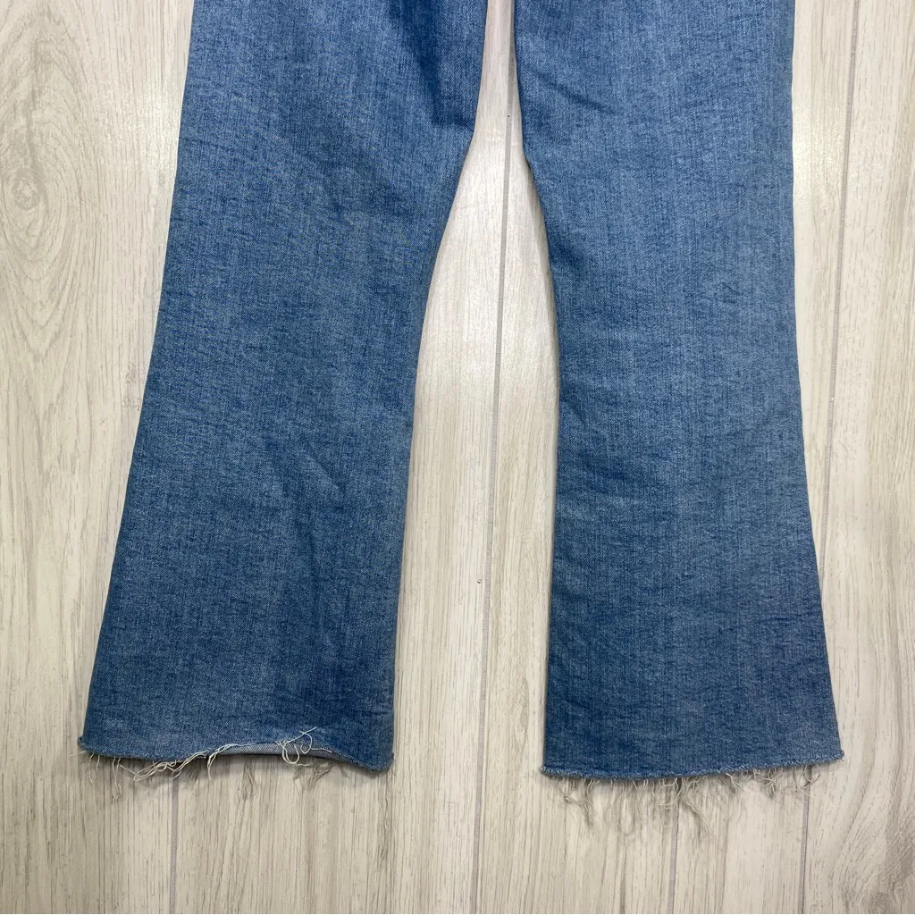 Anthropologie M.i.h Jeans Lou High Rise Cropped Bell Raw Hem Jeans size 26 - Image 6