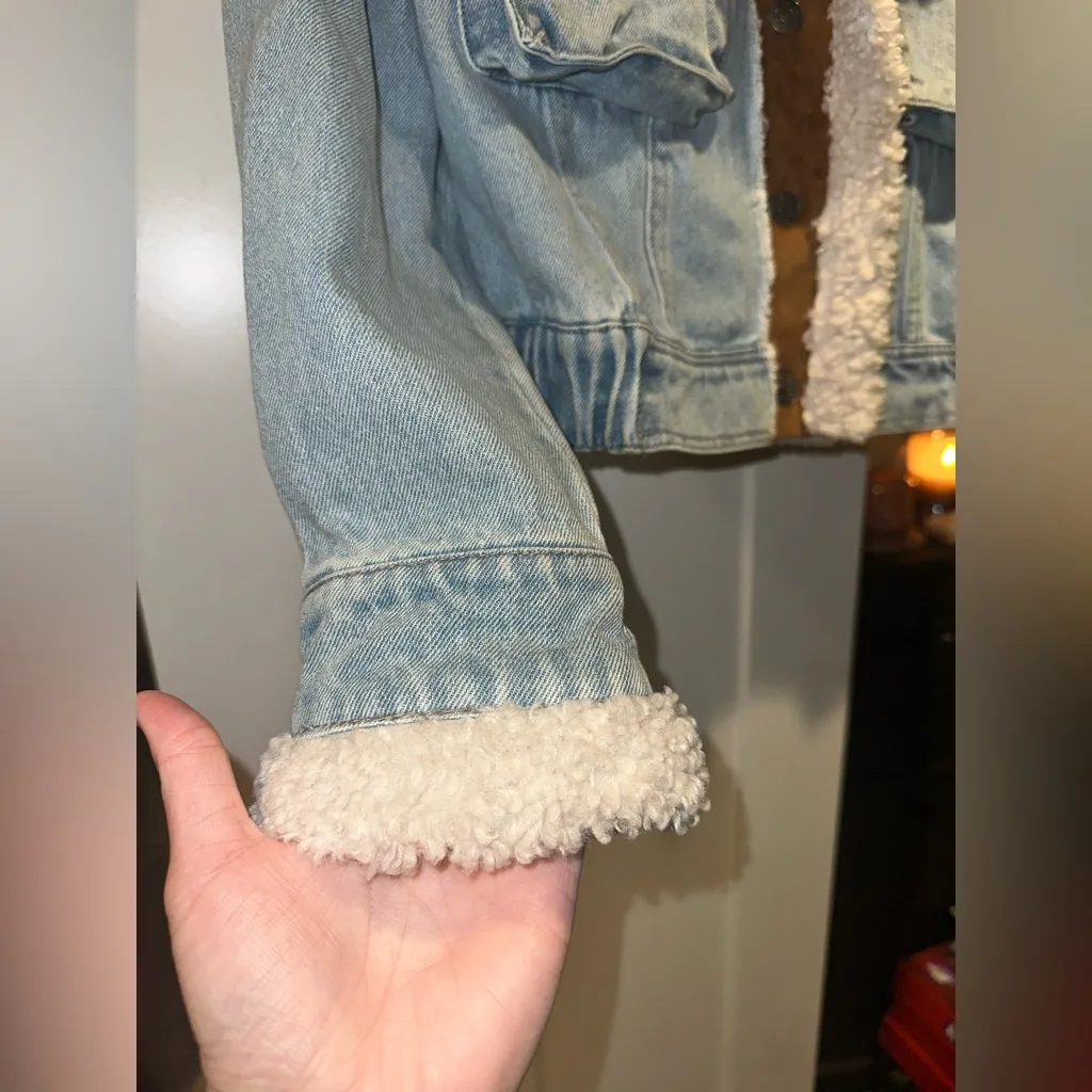 Free People We The Free Perry Hooded Denim Jacket $148 MSRP - Image 13