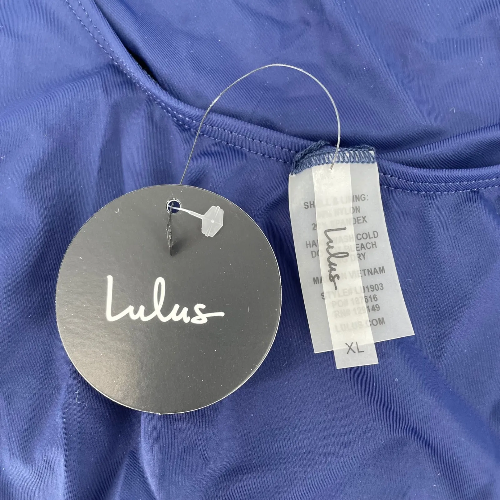 Lulus Sweet Dive Navy Backless Underwire One-Piece Swimsuit Size XL - Image 5