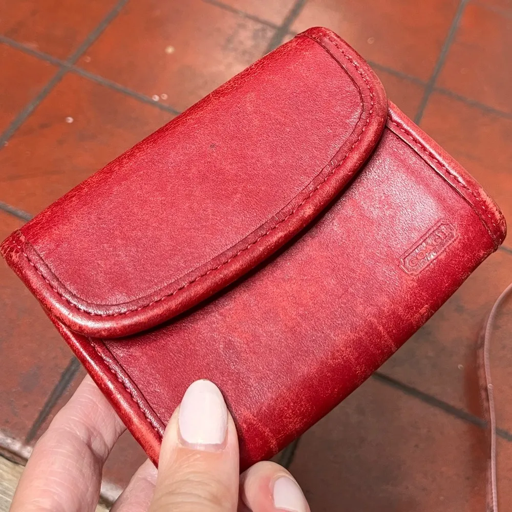 Vintage multifunction coach red wallet - Image 9