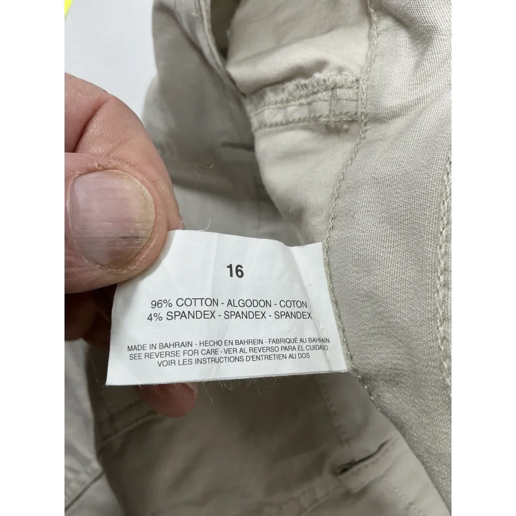 Womans Excellent Condition Gloria Vandirbilt Beige Capri Jeans Size 16 0185/B-5 - Image 4