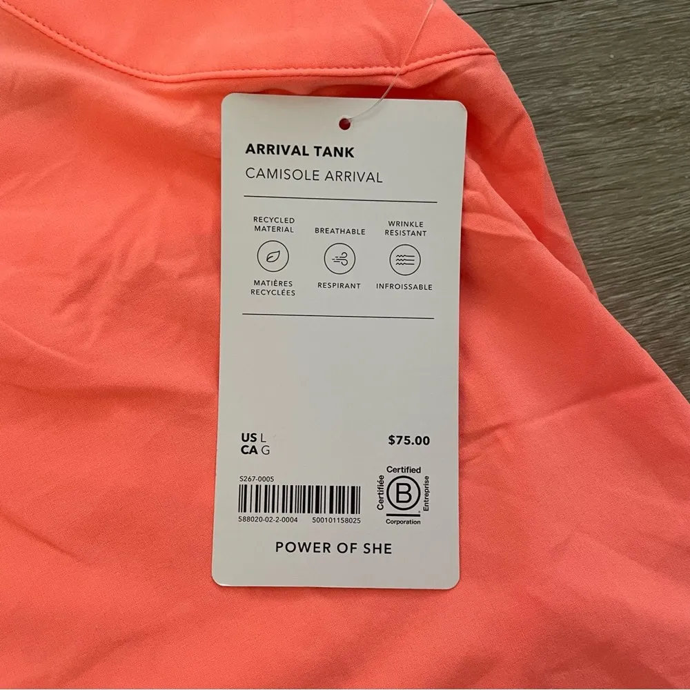NWT Athleta Arrivial Tank Sunset Glow L - Image 7