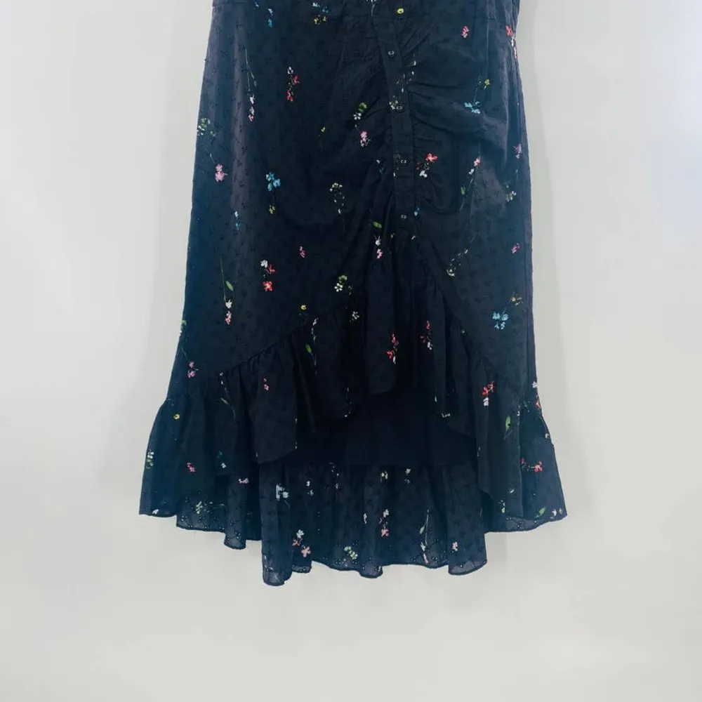 01.Parker Candy Black Floral Embroidered Eyelet Sleeveless High-Low Dress 14 NWT - Image 10
