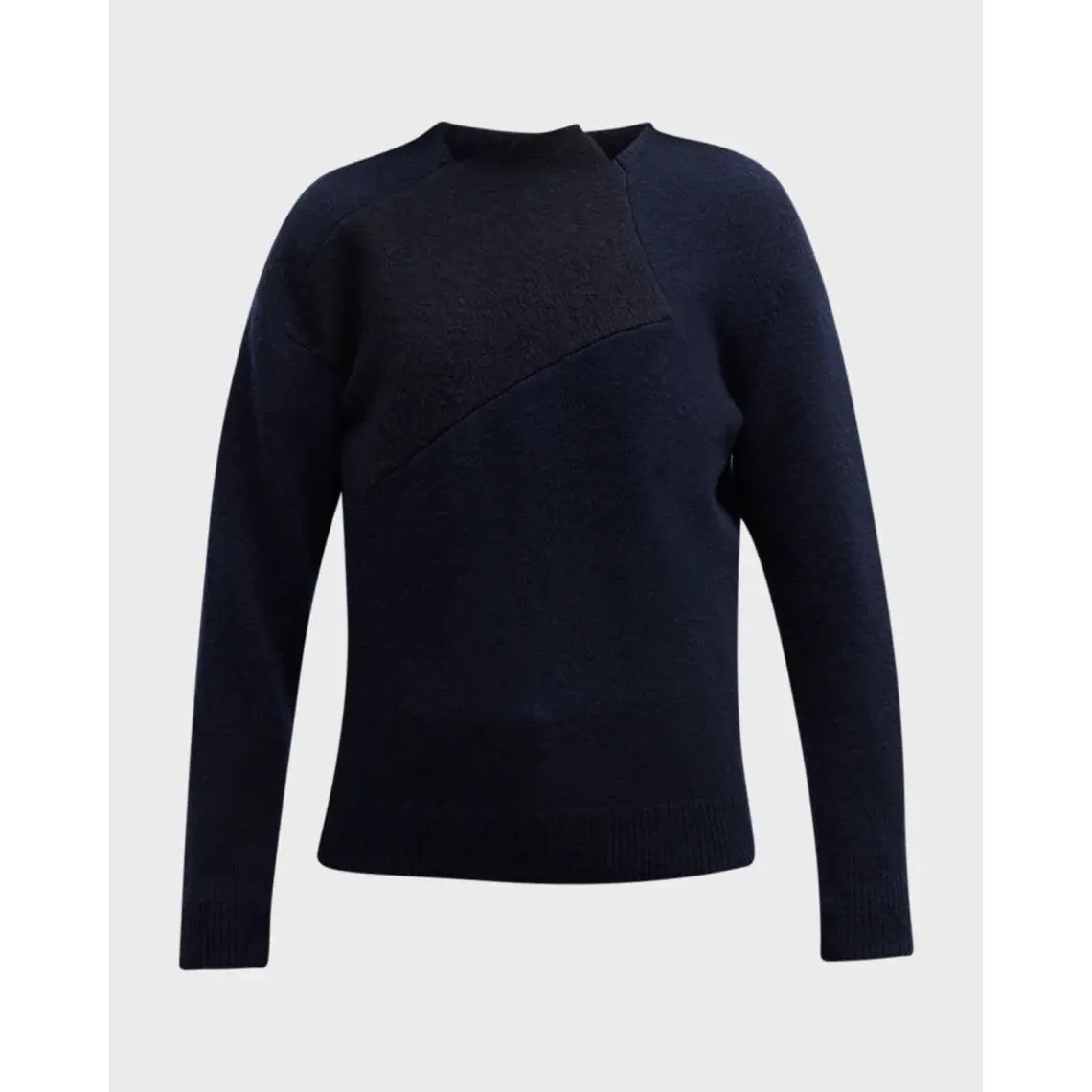 THE ROW Enid Wool And Cashmere Sweater In Navy Blue Size XS - Image 3