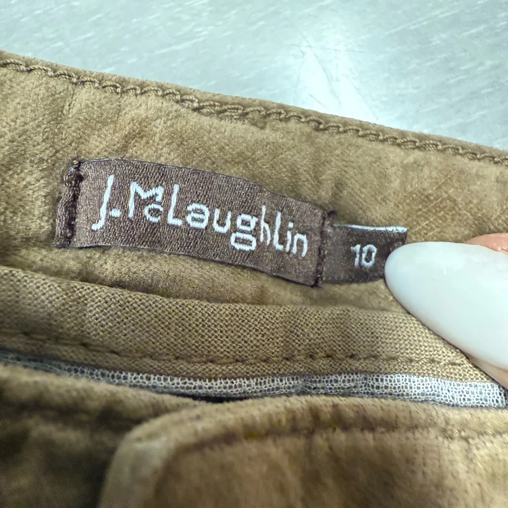 J.MClaughlin Women size 10 brown curdoroy mid Rise‎ stretch casual Pants - Image 6