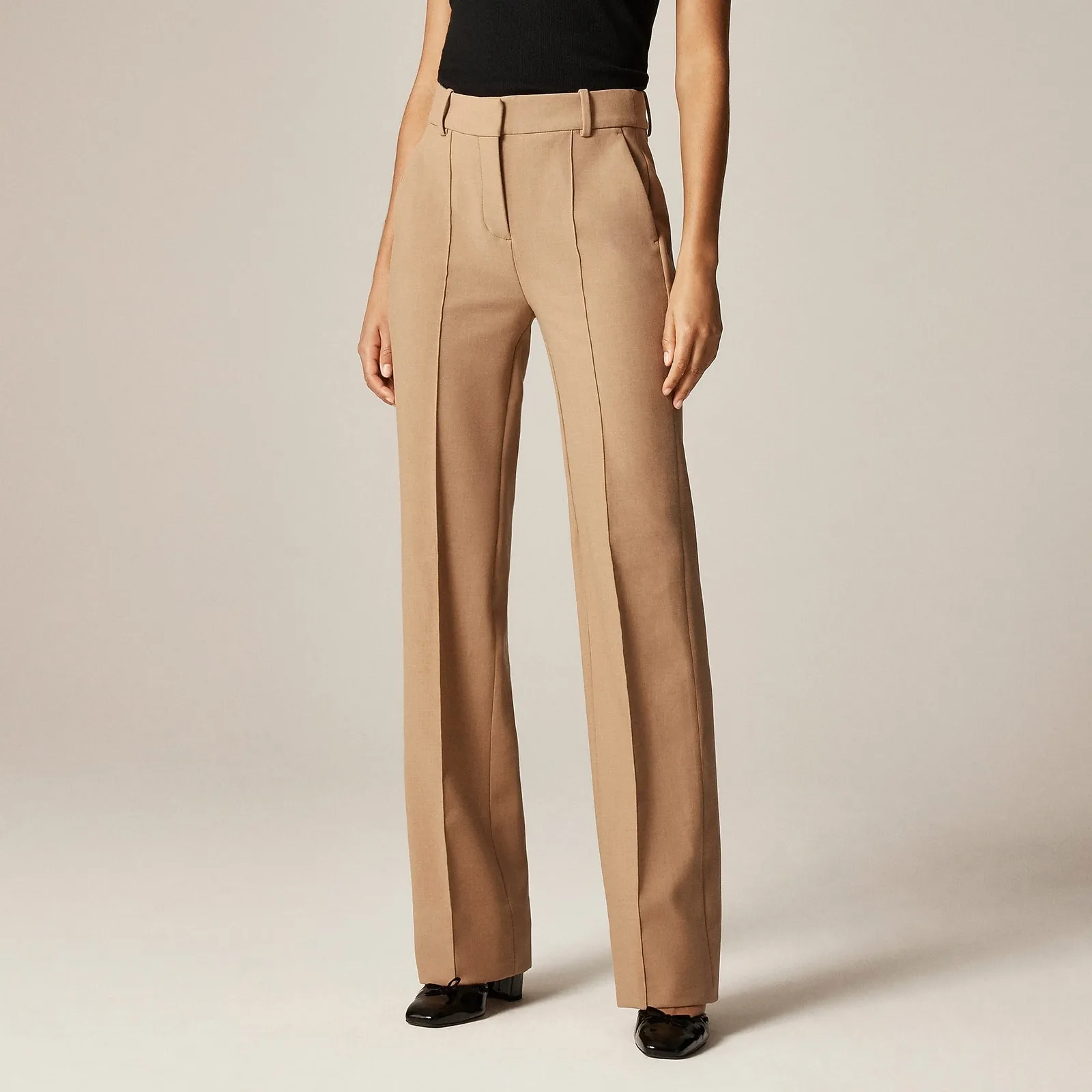 J.Crew Petite Natalia pant four-season stretch Size 2P NWT Hthr Burnished Saddle - Image 3