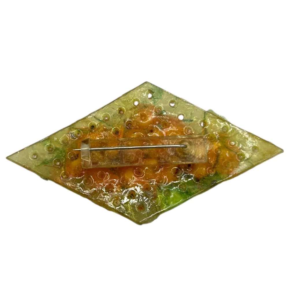 Sculptural Resin Flower Brooch | Floral Art Jewelry Statement Pin - Image 3