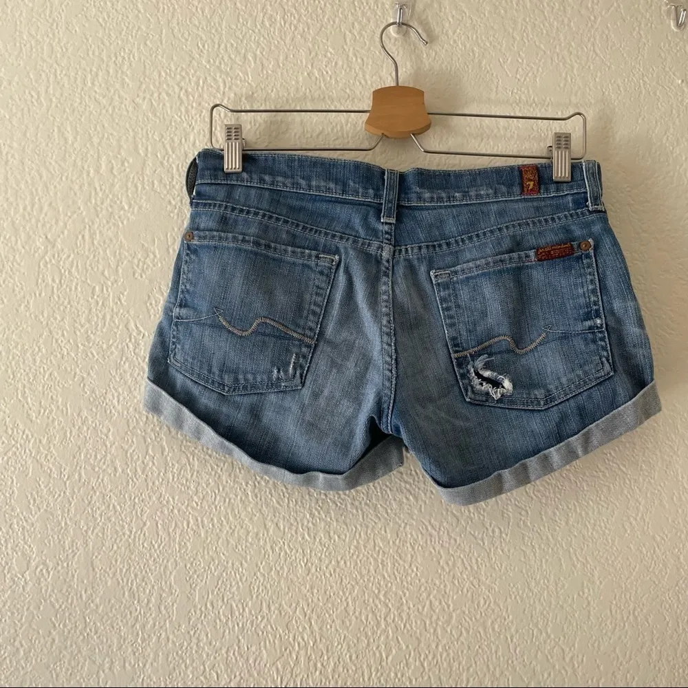 7 For All Mankind Denim Roll up Shorts - Image 7