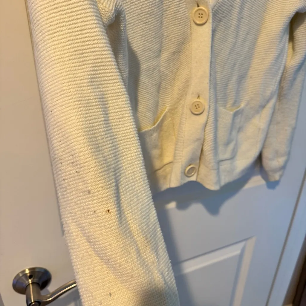 Nadaam Cream Cardigan Button Down Sweater Size XXS - Image 6