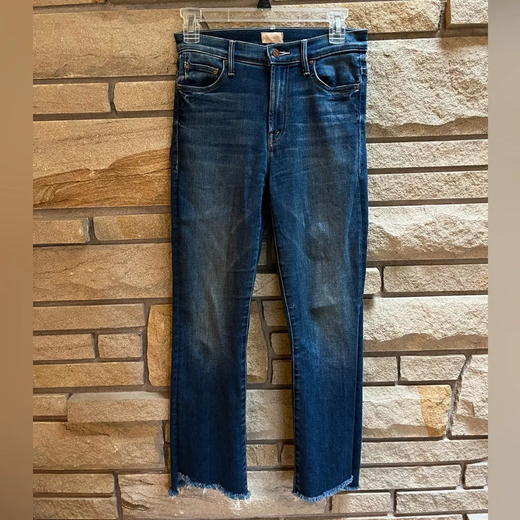 Mother The Insider Crop Step Fray in Sweet and Sassy size 25 Blue - Image 3