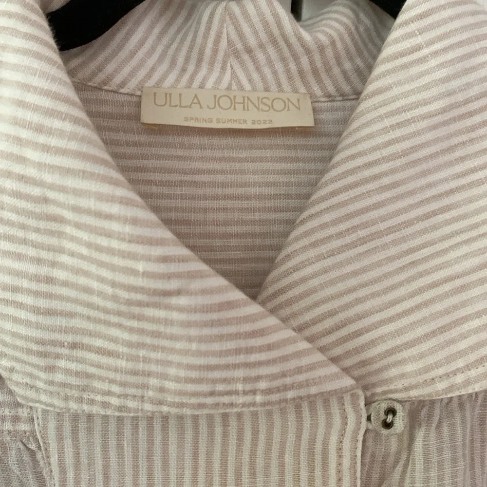 Ulla Johnson Dania Striped Linen Mock Neck Short‎ Mini Tunic Dress Size 2 XS - Image 9