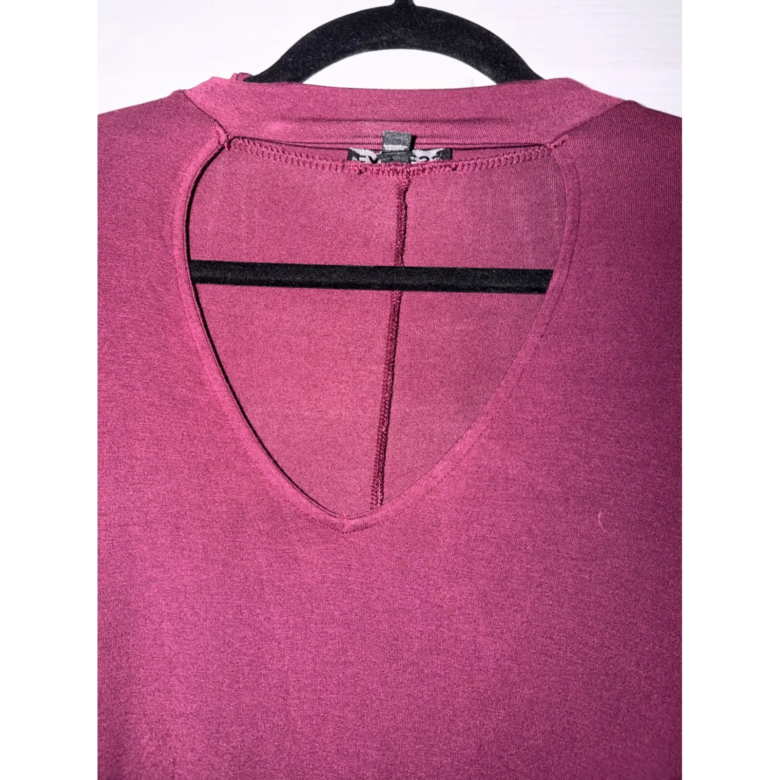 EXPRESS Burgundy Long Sleeve Cutout Neck Swing Dress Women Size S - Image 4