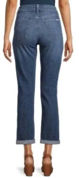 Hudson Distressed Blair High Rise Straight Crop Jeans - Image 2