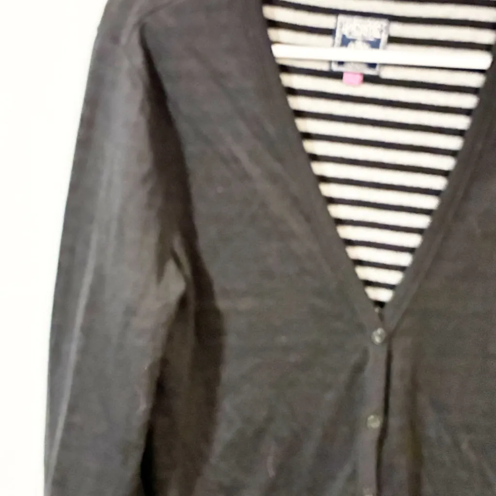 Victorias Secret Pink Black Vintage Y2K Cardigan Sweater Size Large - Image 2