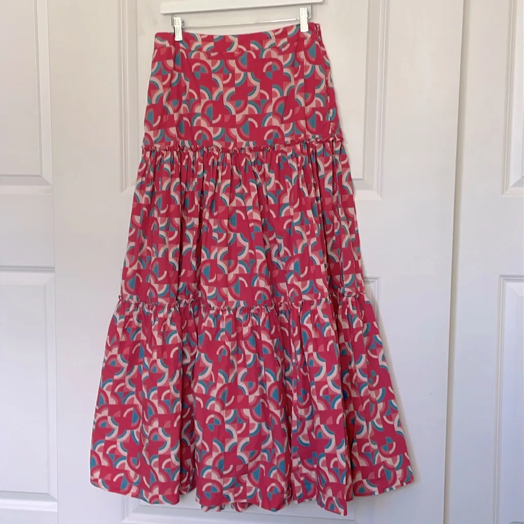 Sundance Iberia Geo Peasant Maxi Skirt Medium - Image 2