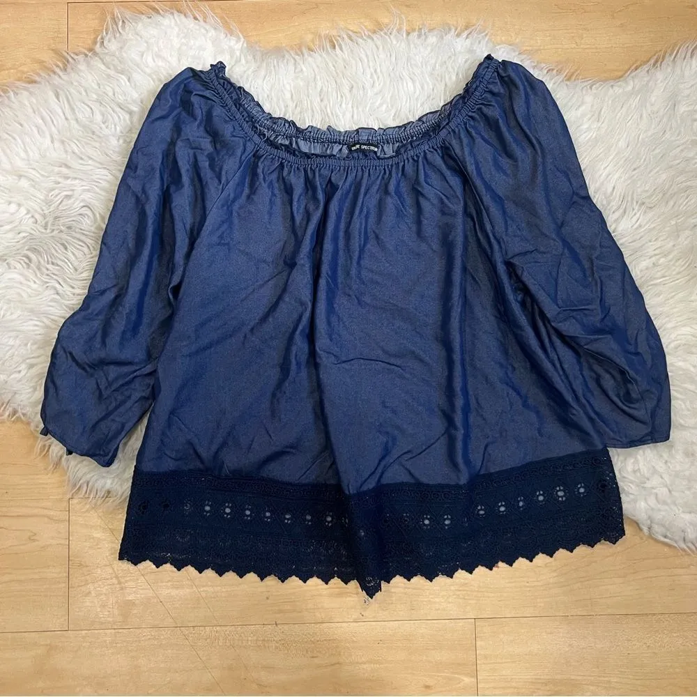 Blue casual women’s blouse top XL - Image 2