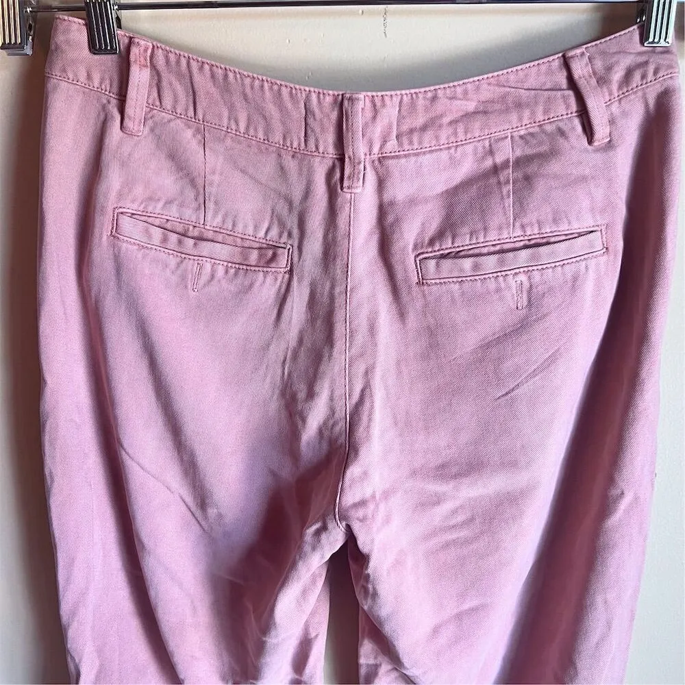 Anthropologie Women's‎ Pink Soft Chino Pants Size 28 Mid-Rise Corporate Barbie - Image 5