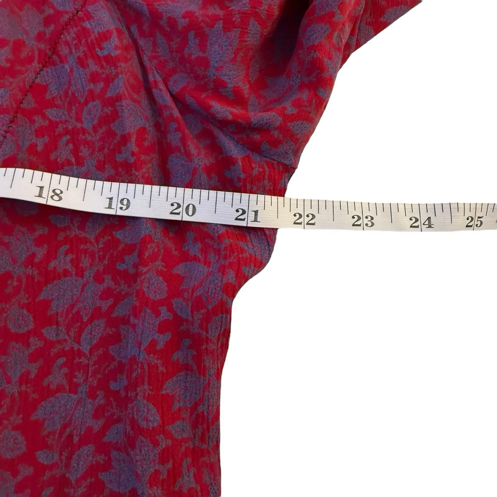 Vtg April Cornell Red Floral Maxi‎ Dress Small Prairie Trad Wife Cottagecore - Image 7