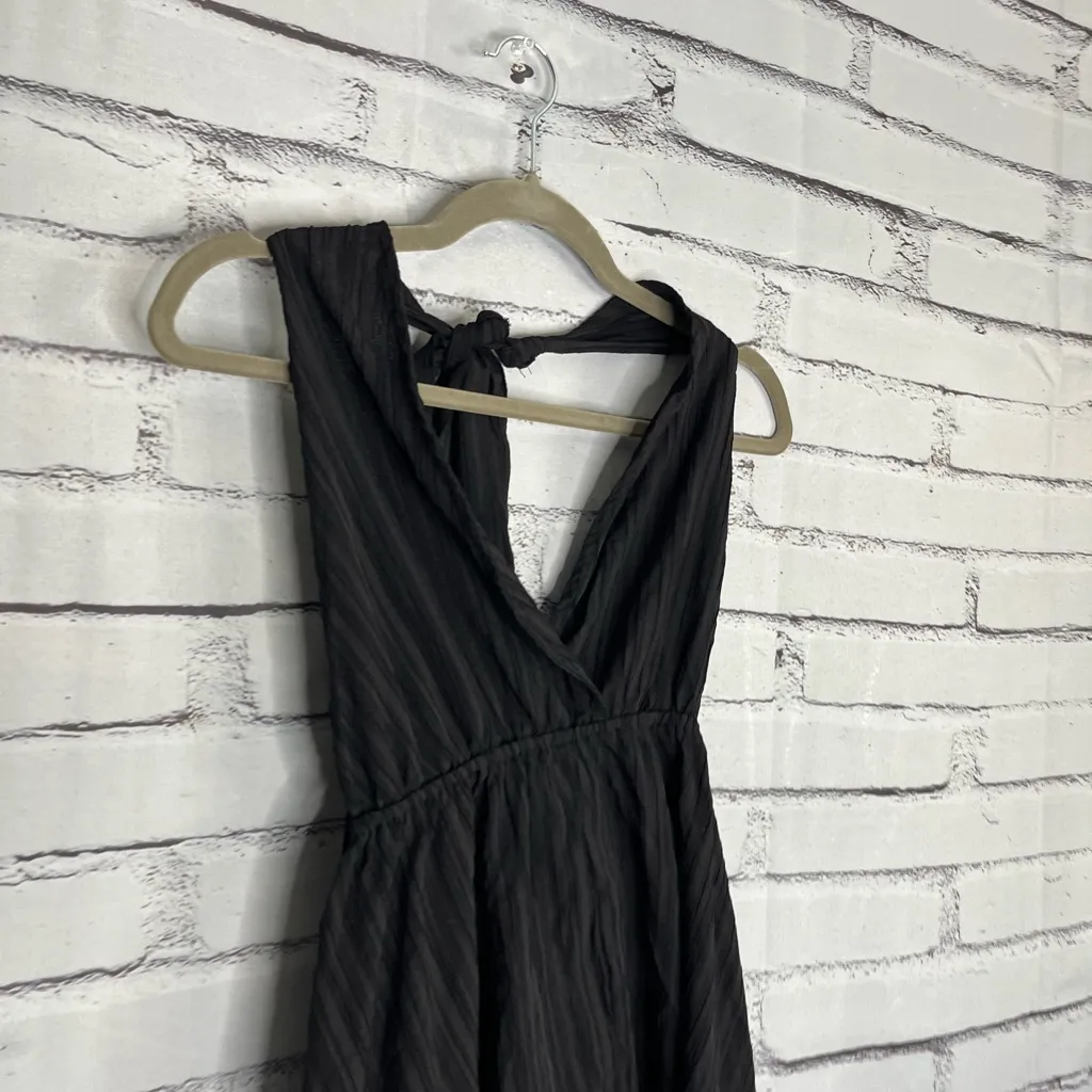 SHEIN Black Tie Shoulder Mini Dress NWT Size M Casual Cottagecore Sleeveless Y2K - Image 3