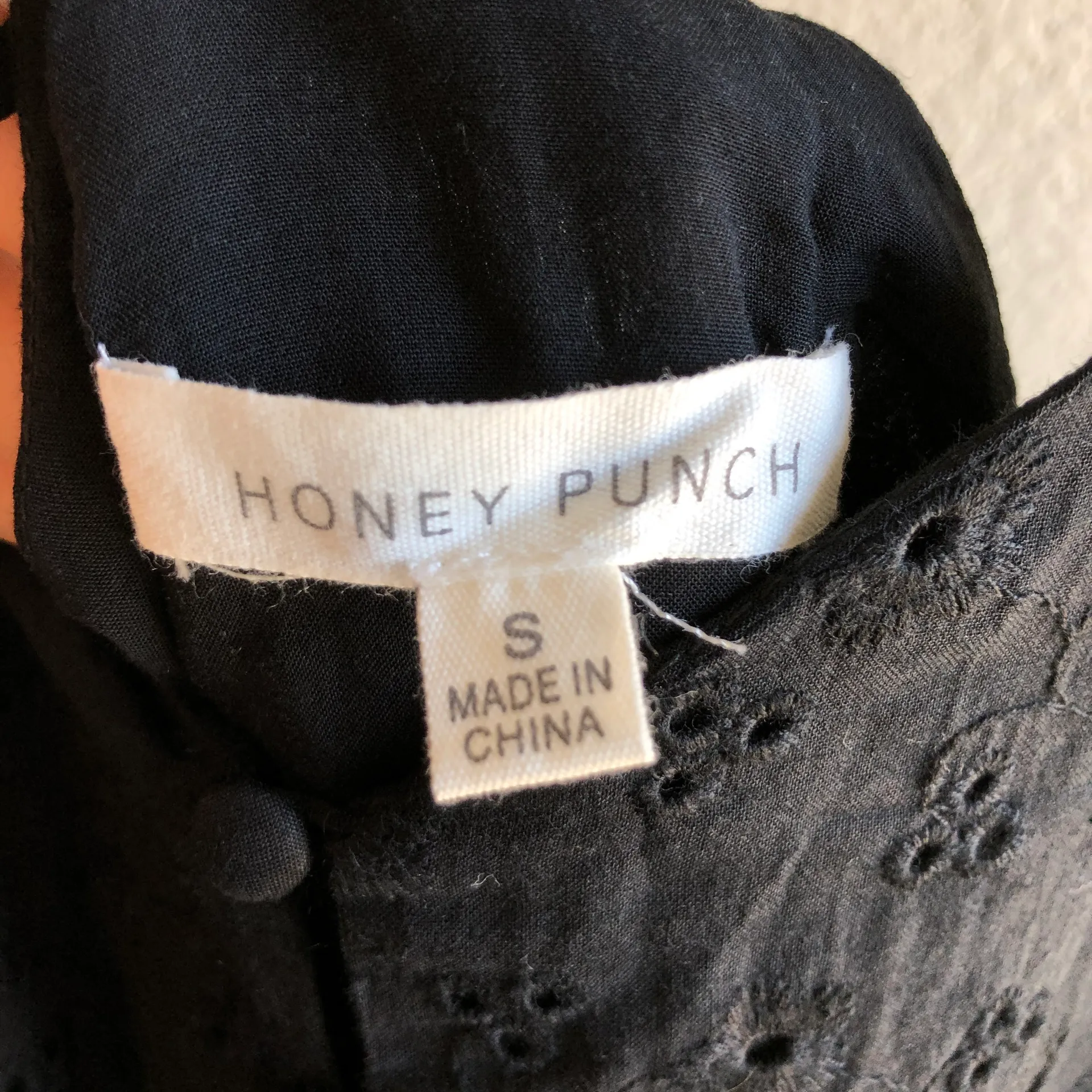 Black Eyelet Romper - Image 6