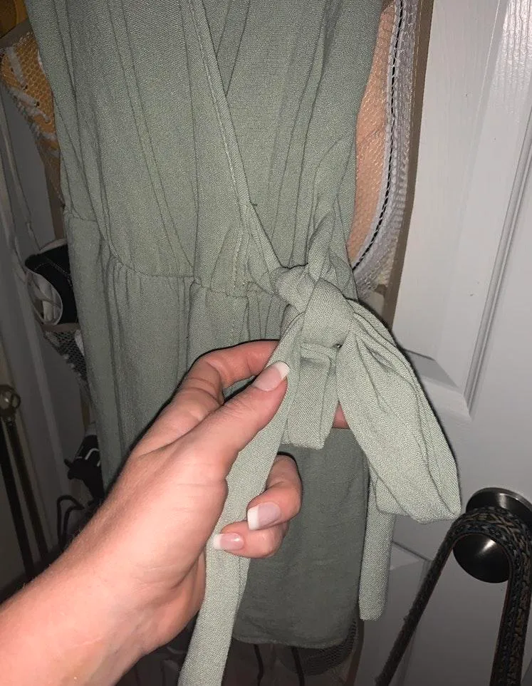 Sage Green Romper Size M - Image 2