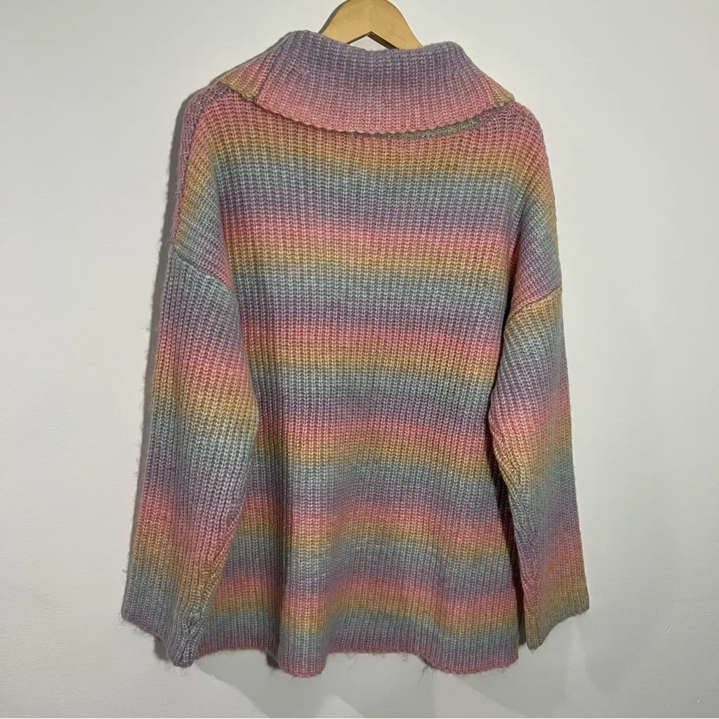 Adyson Parker Unicorn Magic Combo Turtleneck‎ Sweater Size 2X Pink - Image 4