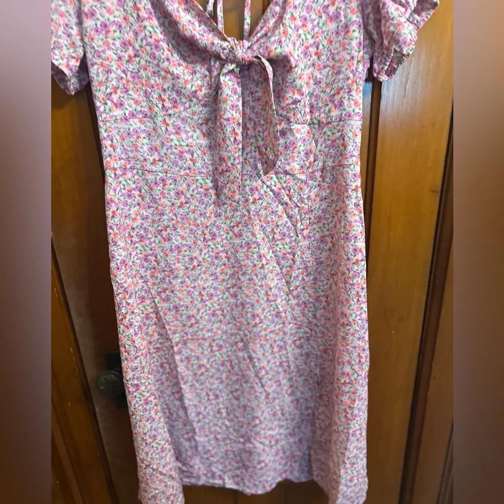 Cupshe Floral Milkmaid Dress, Size XL - Image 4