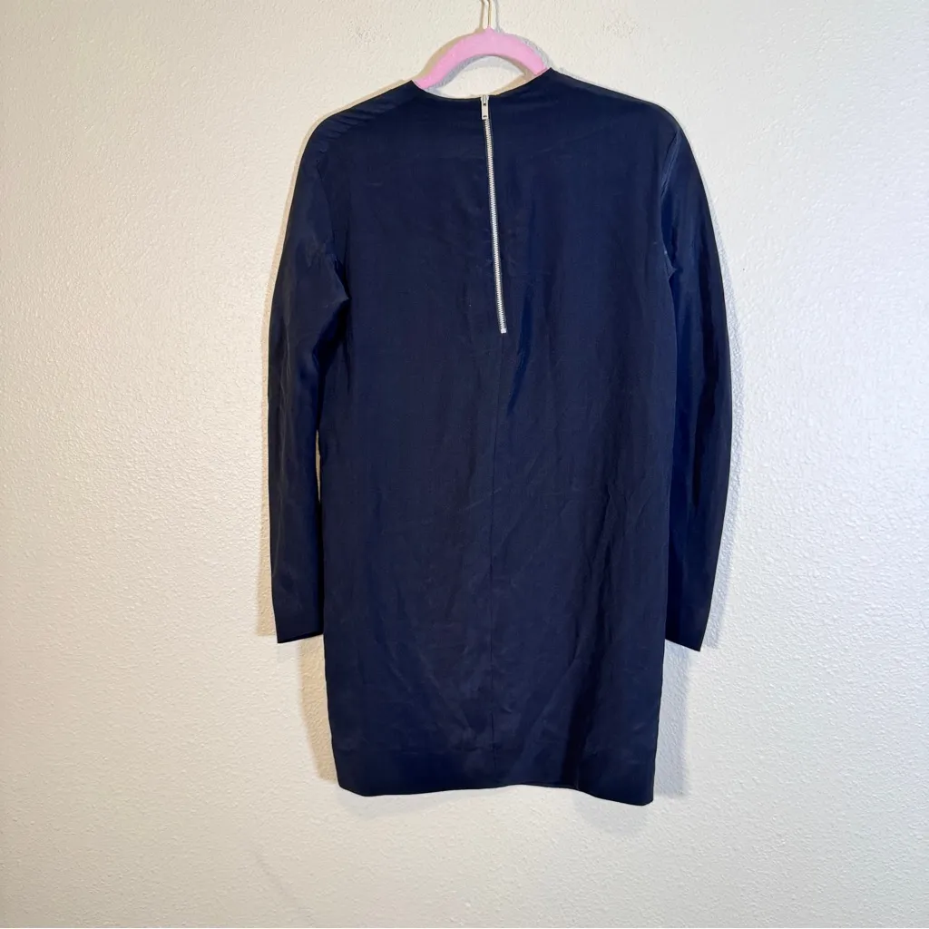 COS Black Silk Mini Dress Womens 2 Closet Staple LBD Lagenlook Quiet Luxury - Image 4