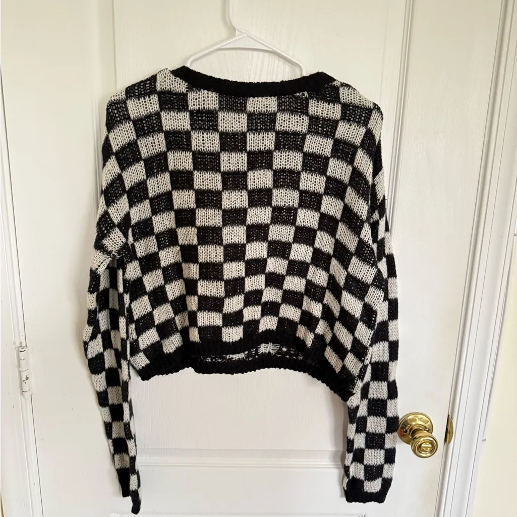 A.L.C Remington Checkered Knit Sweater - Image 8