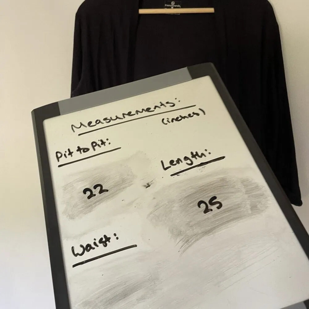 Frenchtrendz blue cardigan 3/4 sleeves lightweight business casual style size M Size M - Image 2