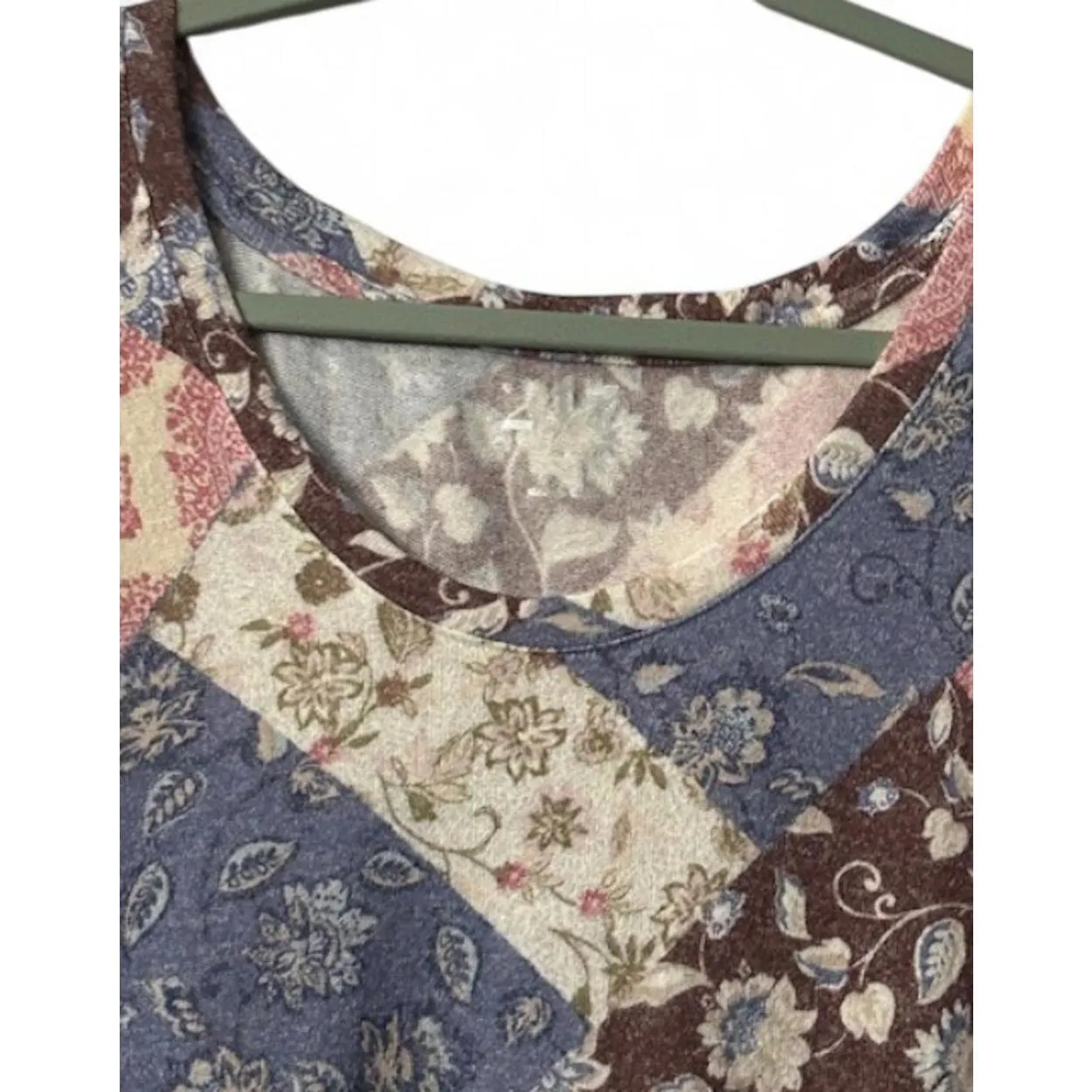 Large Cottage Core‎ Patchwork Top | Boho Chic Paisley Floral High - Image 2