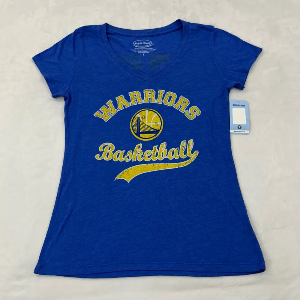 Golden State Warriors Kevin Durant #35 NBA 4 Her Blue Short Sleeve Shirt Women L - Image 4