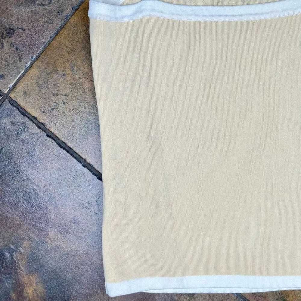 Insight Floral Cream Beaded Tank Top Medium White - Image 10