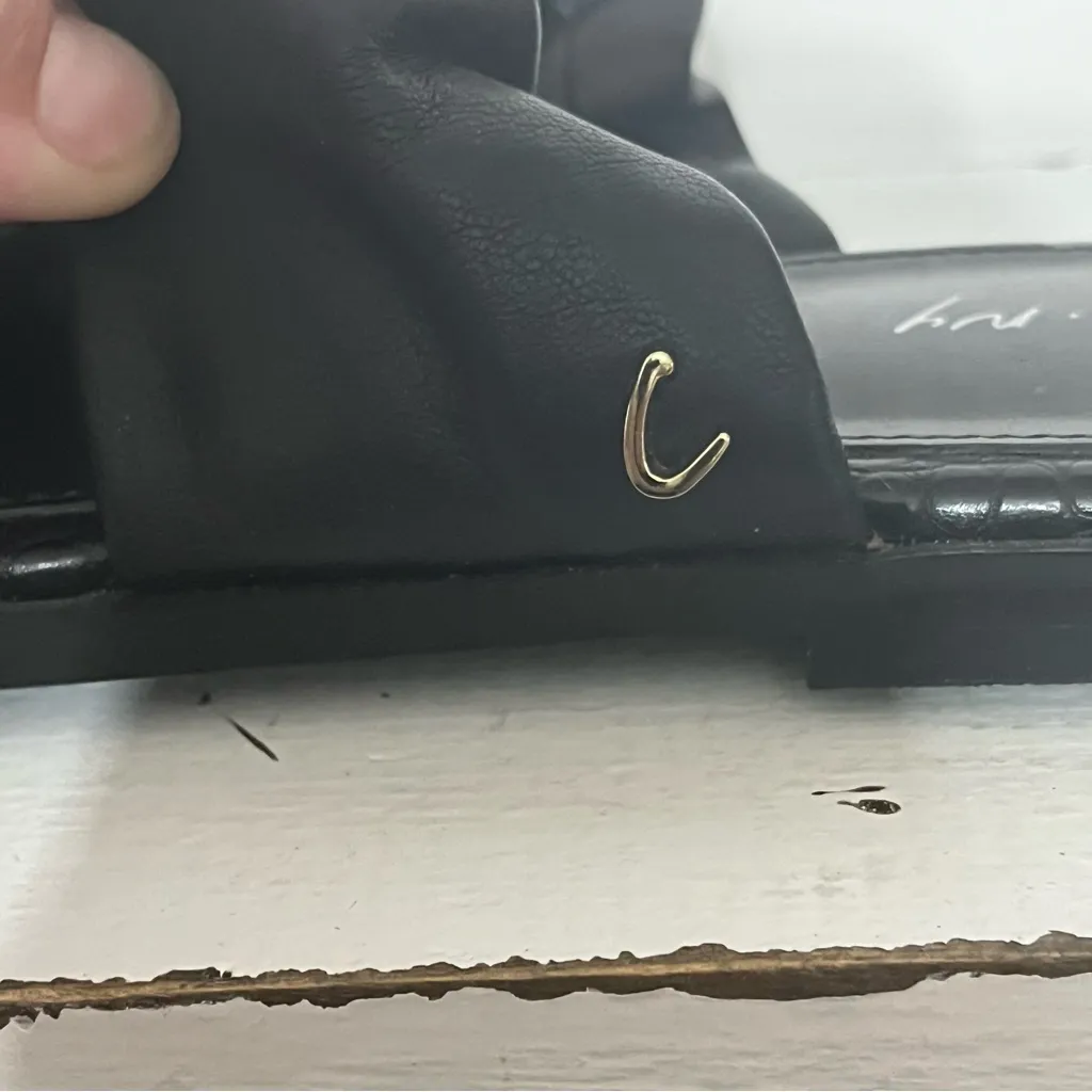 Circus Sam Edelman Iggy Women's Sandal Black Size 7.5 M Slide Square Heel Ruffle - Image 3