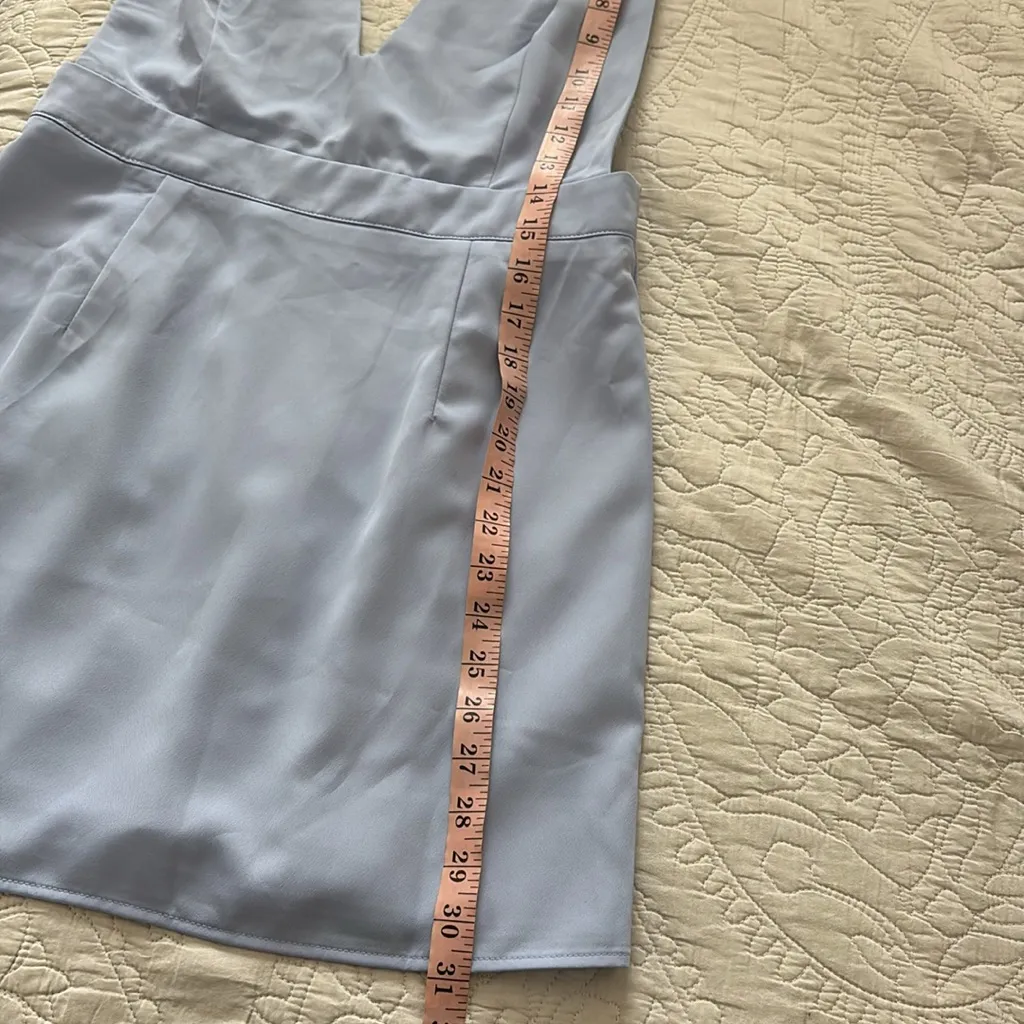 New Superdown Kaelyn Pinafore Mini Dress Light Blue Size M - Image 14