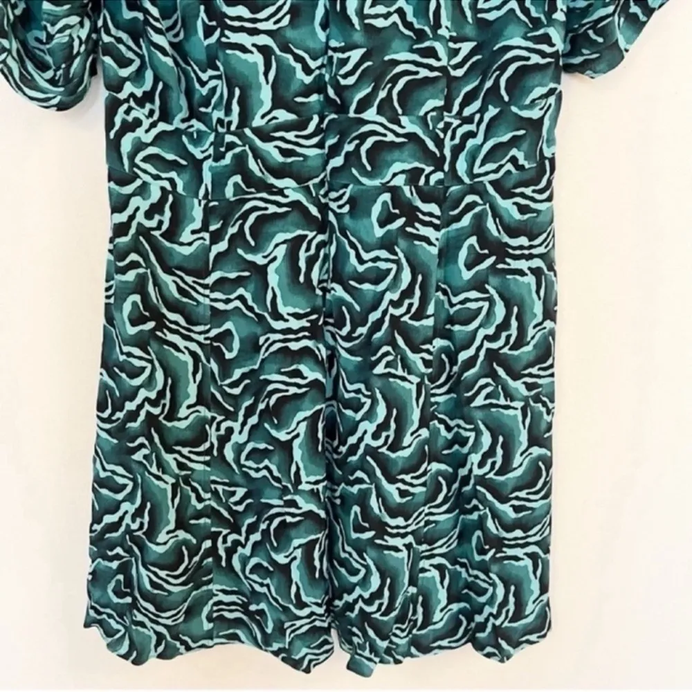 Whistles Asos Watercolour Zebra Print Dress Button Front V - Image 11