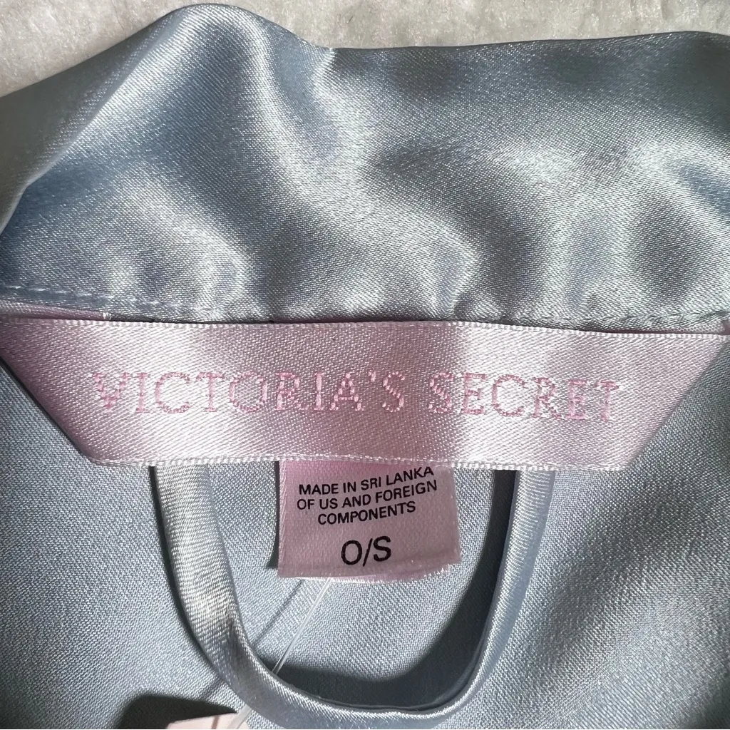 NWT Victoria’s Secret Y2K Baby Blue Silky Robe - Image 6