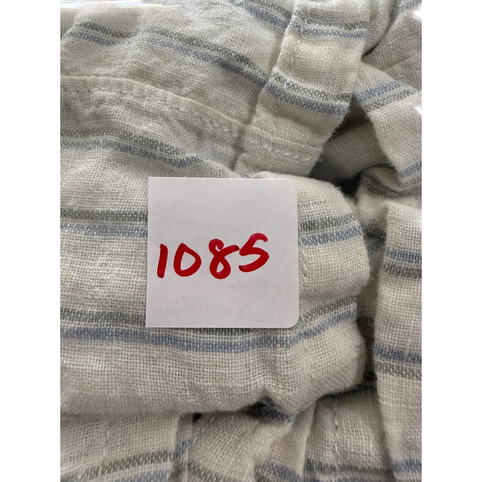 C&C California Linen Striped Short Sleeve Button Up Shirt Dress White Blue small - Image 8