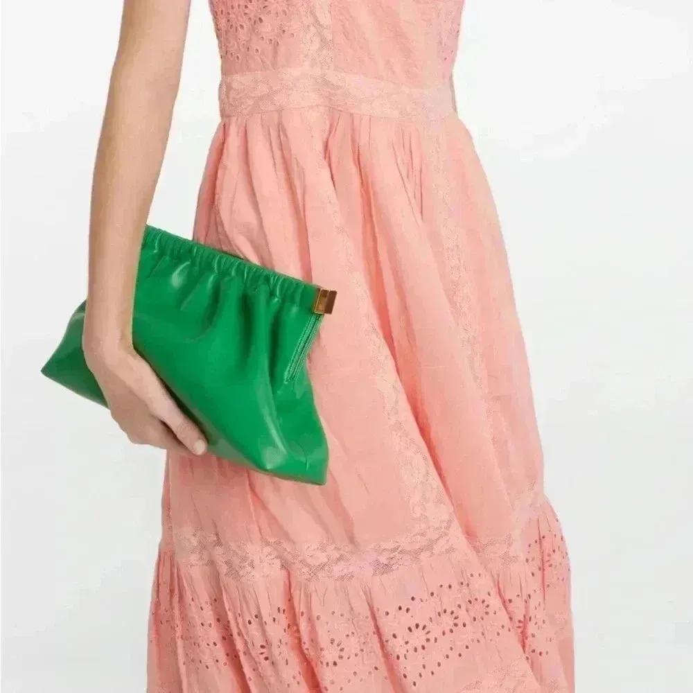 NWT LOVESHACKFANCY Ayala lace-trimmed cotton midi dress peach blossom 4 - Image 5