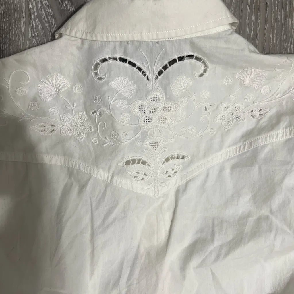 Rag & Bone Ivory Belted Short Sleeve Romper | Size 12” - Image 4