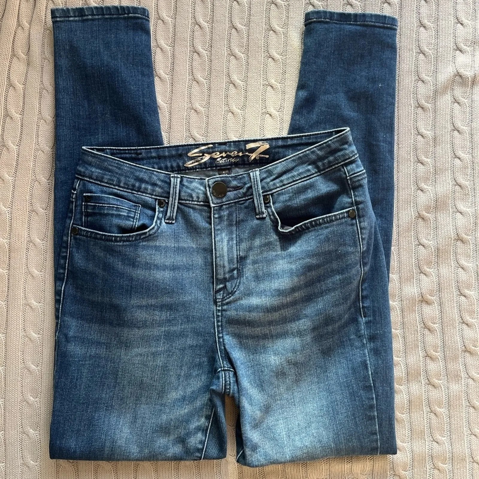 Seven7 Women’s Mid Rise Skinny Jeans Sz 4​ - Image 2