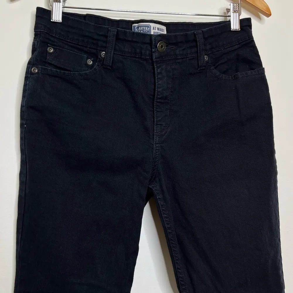 Levi Strauss & Co Signature Black Denim Jeans At Waist Bootcut Miss Sz 10 short - Image 2