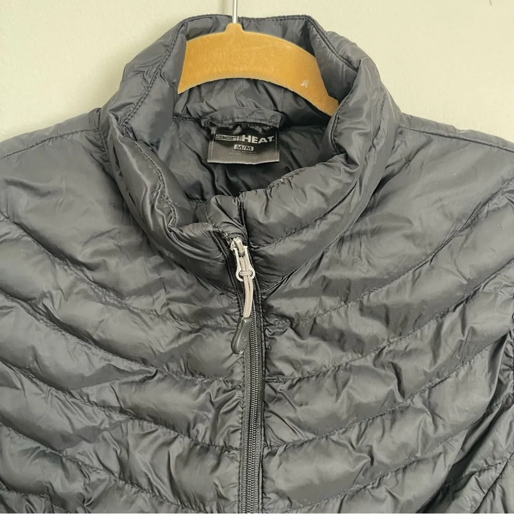 32 DEGREES HEAT | Black Polyester Filled Puffer Vest Sz M - Image 3