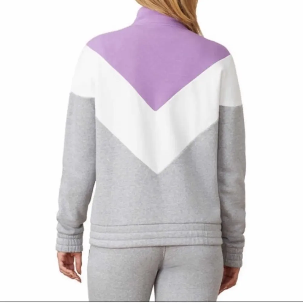 Fila Ladies' 1/4 Zip Pullover Grey size XL - Image 4