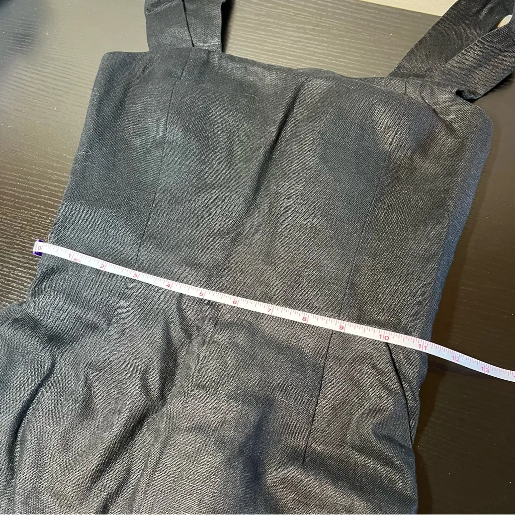 Reformation Island Linen Black Romper Women’s 0 - Image 12