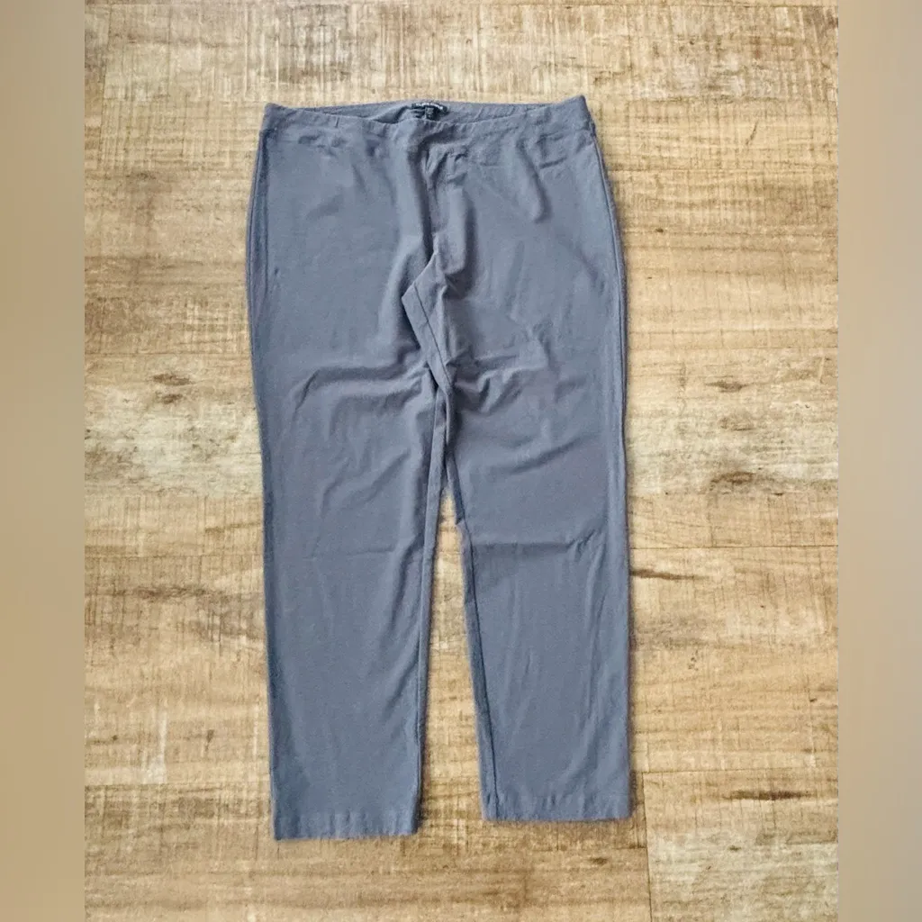 Eileen Fisher Washable Crepe Stretch Pant size large color steel - Image 4