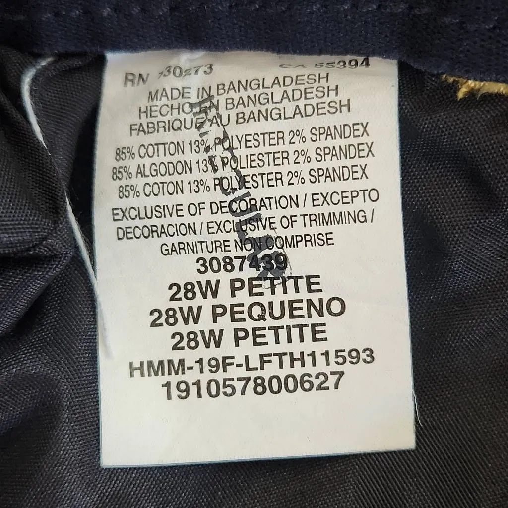 Lee Mid-Rise Dark Wash Capri Jeans NWT Size 28w Petite Skinny Capri Jeans - Image 9
