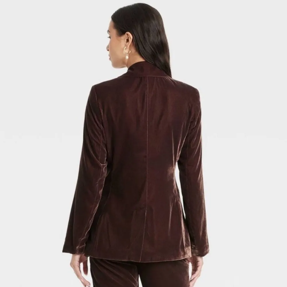 VELVET CHOCOLATE BROWN WOMEN’S XS NWTS BLAZER JACKET - A New Day - Soft 💕 - Image 3
