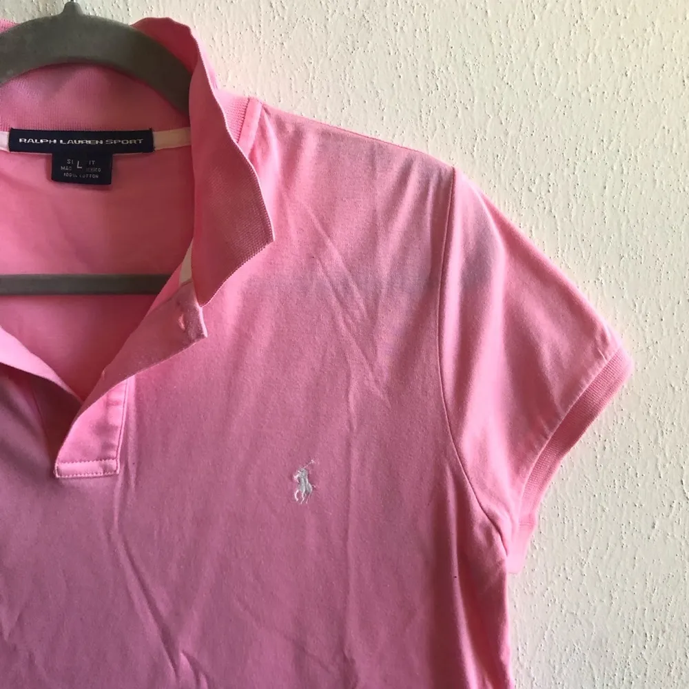Ralph Lauren Sport Slim Fit Polo Shirt Light Pink L GUC - Image 4